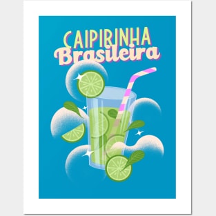 Caipirinha Brazil Brasil Brazilian Mixed Drinks Bartender Posters and Art